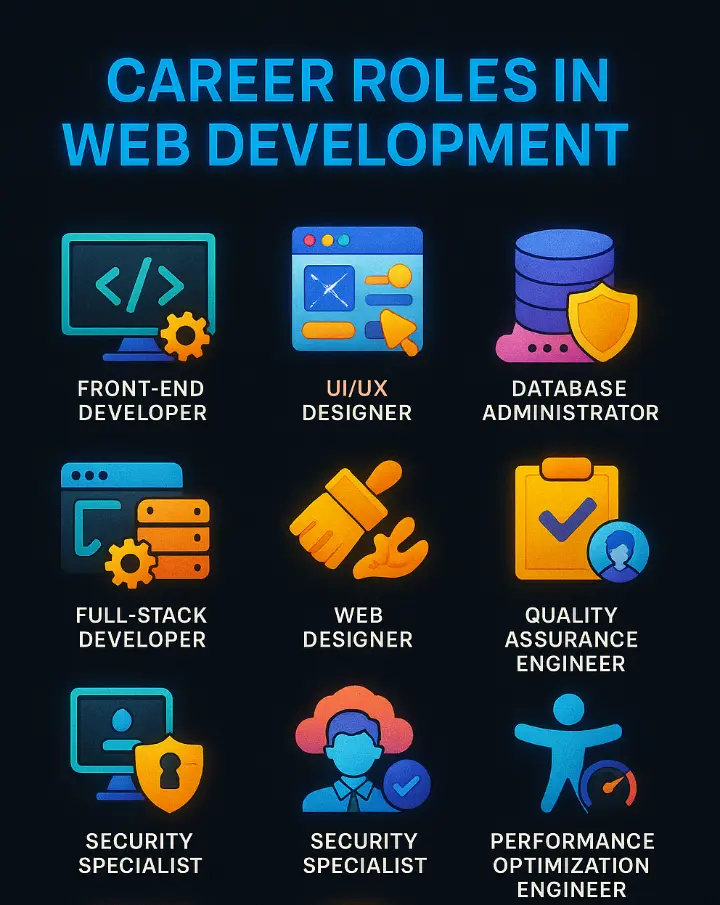 career roles in web development 